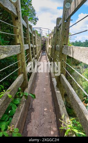 Le pont suisse à Hawkstone Follies, Hawkstone Park, Weston-under-Redcastle, Shrewsbury, Shropshire Banque D'Images