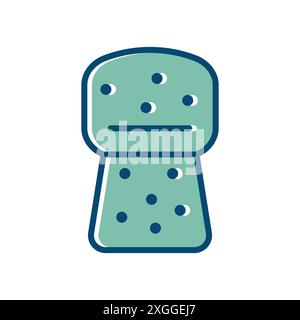 modèle de conception de vecteur d'icône de liège en fond blanc Illustration de Vecteur