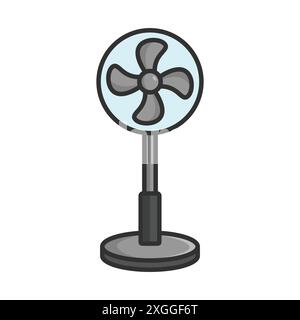 modèle de conception de vecteur d'icône de ventilateur électrique en fond blanc Illustration de Vecteur