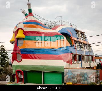 Sofia Bulgarie bâtiment résidentiel inhabituel et original escargot maladroit maison colorée bâtiment à Sofia Bulgarie, Europe de l'est, Balkans, UE Banque D'Images