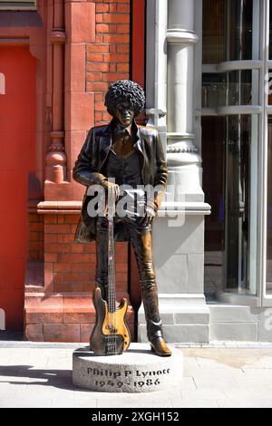 Statue de Phil Lynott Dublin Irlande du Nord Banque D'Images