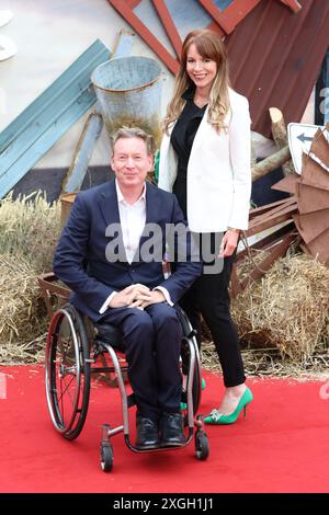 Frank Gardner et Elizabeth Rizzini, TWISTERS - European Premiere, Leicester Square, Londres, Royaume-Uni, 8 juillet 2024, photo de Richard Goldschmidt Banque D'Images