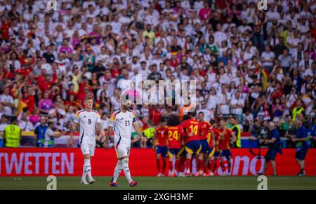 Stuttgart, Allemagne. 05 juillet 2024. Toni Kroos (DFB) Ilkay Gündogan (DFB) Espagne - Allemagne Espagnol - Deutschland 05.07.2024 Copyright (nur für jour Banque D'Images