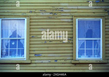 Façade d'une vieille maison en bois dans le Massachusetts, États-Unis, approx. 1996 Banque D'Images