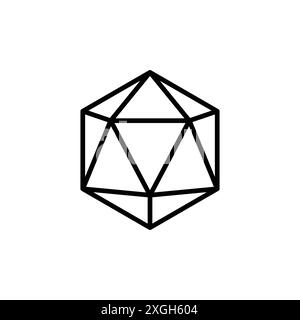 Collection de logo vectoriel dice d20 ou groupe de pack groupé Illustration de Vecteur
