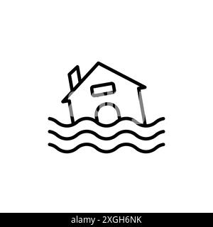 Collection de logo vectoriel d'icône d'inondation de maison ou groupe de pack de paquet Illustration de Vecteur