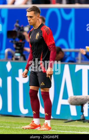 Dusseldorf, Allemagne. 01 juillet 2024. DUSSELDORF, ALLEMAGNE - 1er JUILLET : Leandro Trossard, de Belgique, lors du Round of 16 - UEFA EURO 2024 match entre la France et la Belgique à la Dusseldorf Arena le 1er juillet 2024 à Dusseldorf, Allemagne. (Photo de Joris Verwijst/Agence BSR) crédit : Agence BSR/Alamy Live News Banque D'Images