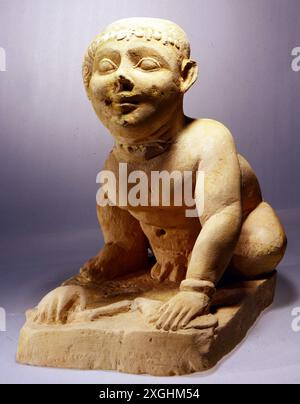 Beaux-arts, Egypte, sculpture, Horus Boy, IVe siècle, Limestone, State Collection of Egyptian Arts, le DROIT D'AUTEUR DE L'ARTISTE N'A PAS À ÊTRE EFFACÉ Banque D'Images