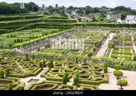 Château de Villandry, les jardins Banque D'Images