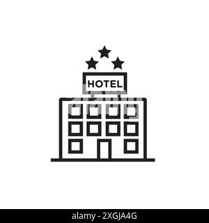 Collection de logo vectoriel d'icône d'hôtel 3 étoiles pour l'interface utilisateur de l'application Web Illustration de Vecteur