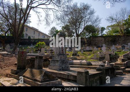 30 janvier 2022, Xiamen, Chine : ancien cimetière catholique anglais sur l'île de Gulangyu Banque D'Images