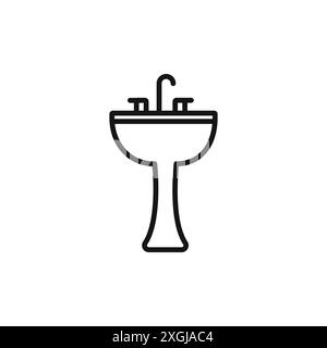 Collection d'ensemble de logo vectoriel d'icône d'évier de salle de bain pour l'interface utilisateur d'application Web Illustration de Vecteur