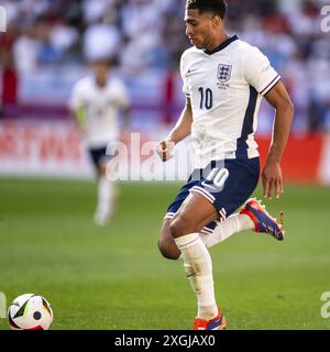 Jude Bellingham (Angleterre) lors du match UEFA Euro Allemagne 2024 entre Angleterre 6-4 Suisse à Dusseldorf Arena le 06 juillet 2024 à Dusseldorf, Allemagne. Crédit : Maurizio Borsari/AFLO/Alamy Live News Banque D'Images