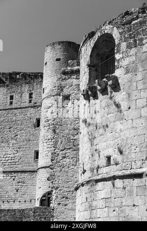 Europe, Luxembourg, Grevenmacher, Château de Beaufort (détail des fortifications) Banque D'Images