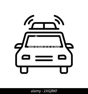 Collection de logo de vecteur d'icône de voiture de police clignotante pour l'interface utilisateur de l'application Web Illustration de Vecteur