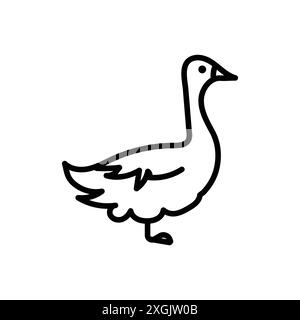 Collection de logo vectoriel d'icône Goose pour l'interface utilisateur de l'application Web Illustration de Vecteur