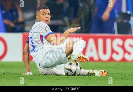 Munich, Allemagne. 09 juillet 2024. Kylian MBAPPE, FRA 10 dans le match de demi-finale ESPAGNE - FRANCE des Championnats d'Europe de l'UEFA 2024 le 9 juillet 2024 à Munich, Allemagne. Photographe : ddp images/STAR-images crédit : ddp Media GmbH/Alamy Live News Banque D'Images