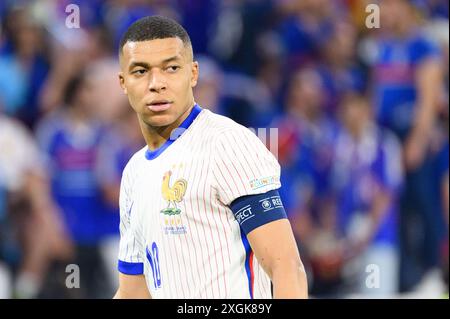 Kylian Mbappe (10 France) lors de la demi-finale de l'UEFA EURO 2024 entre l'Espagne et la France à l'Arena Munich, Allemagne. (Sven Beyrich/SPP) crédit : photo de presse sportive SPP. /Alamy Live News Banque D'Images