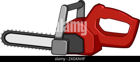 scie à chaîne illustration vectorielle de dessin animé Illustration de Vecteur