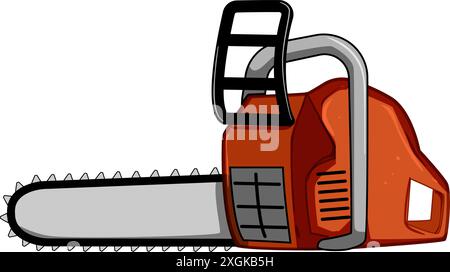 illustration vectorielle de dessin animé de tronçonneuse grimpeur Illustration de Vecteur
