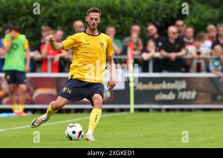 Oldebroek, pays-Bas. 09 juillet 2024. OLDEBROEK, PAYS-BAS - 9 JUILLET : Olivier Dumont de STVV lors du match amical de pré-saison entre l'AFC Ajax et STVV au Sportpark Bovenmolen le 9 juillet 2024 à Oldebroek, pays-Bas. (Photo de Ben Gal/Orange Pictures) crédit : Orange pics BV/Alamy Live News Banque D'Images