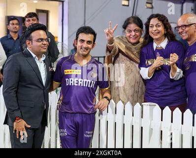Bombay, Inde. 09 juillet 2024. Gautham Gambir a été nommé entraîneur-chef de l'Inde par le secrétaire de la BCCI, Jay Shah. Gambhir est un ancien joueur de cricket international indien, ancien politicien. Il a joué pour l'Inde dans tous les formats du match entre 2003 et 2016. Il a été membre du 17e Lok Sabha de 2019 à 2024. Gambhir succède à l'ancien coéquipier Rahul Dravid, qui a démissionné après l'expiration de son contrat suite à la victoire de l'Inde en Coupe du monde T20 2024. Crédit : Seshadri SUKUMAR/Alamy Live News Banque D'Images