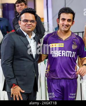 Bombay, Inde. 09 juillet 2024. Gautham Gambir a été nommé entraîneur-chef de l'Inde par le secrétaire de la BCCI, Jay Shah. Gambhir est un ancien joueur de cricket international indien, ancien politicien. Il a joué pour l'Inde dans tous les formats du match entre 2003 et 2016. Il a été membre du 17e Lok Sabha de 2019 à 2024. Gambhir succède à l'ancien coéquipier Rahul Dravid, qui a démissionné après l'expiration de son contrat suite à la victoire de l'Inde en Coupe du monde T20 2024. Crédit : Seshadri SUKUMAR/Alamy Live News Banque D'Images