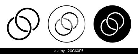 Contour de vecteur de signe de logo d'icône de connexion en noir et blanc Illustration de Vecteur