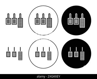 contour de vecteur de signe de logo d'icône de pédale de voiture en couleur noire et blanche Illustration de Vecteur