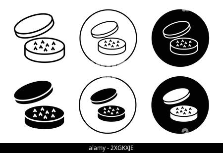 Contour de vecteur de signe de signe d'icône de moulin de drogue en noir et blanc Illustration de Vecteur