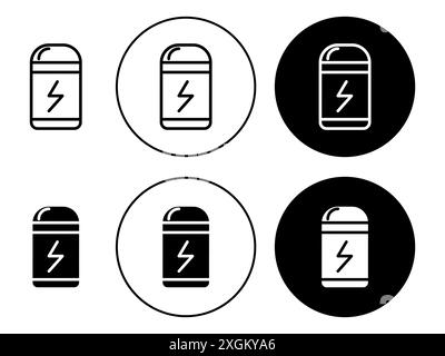 Contour de vecteur de signe de logo d'icône de supplément en couleur noir et blanc Illustration de Vecteur