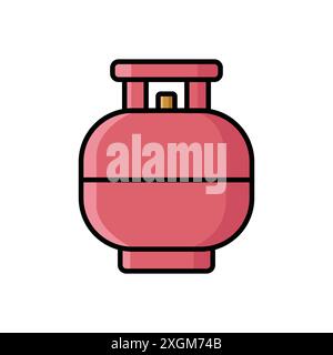 modèle de conception de vecteur d'icône de réservoir de gaz en fond blanc Illustration de Vecteur