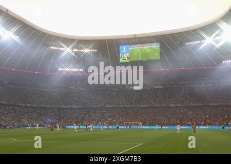 Munich, Allemagne. 09 juillet 2024. MUNICH, ALLEMAGNE - 9 JUILLET : présentation de Munich Football Arena lors de la demi-finale de l'UEFA EURO 2024 opposant l'Espagne et la France à Munich Football Arena le 9 juillet 2024 à Munich, Allemagne .240709 SEPA 07 150 - 20240709 PD16507 crédit : APA-PictureDesk/Alamy Live News Banque D'Images