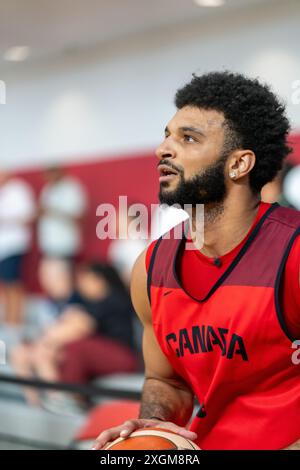 Denver Nuggets meneur Jamal Murray s’entraînant avec équipe Canada avant les Jeux olympiques d’été au Centre Mendenhall Banque D'Images