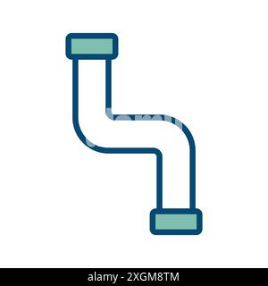 modèle de conception de vecteur d'icône de plomberie de tuyau en fond blanc Illustration de Vecteur