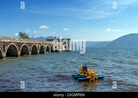 Paysage du lac Erhai, situé à Dali, Yunnan, Chine. Banque D'Images