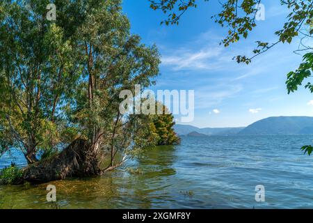 Paysage du lac Erhai, situé à Dali, Yunnan, Chine. Banque D'Images