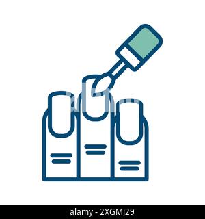 modèle de conception de vecteur d'icône de ongles en fond blanc Illustration de Vecteur