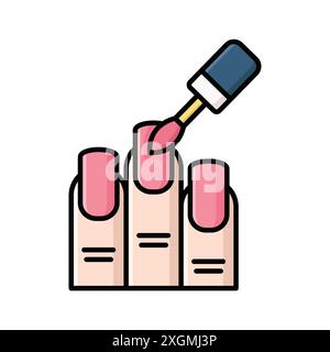 modèle de conception de vecteur d'icône de ongles en fond blanc Illustration de Vecteur