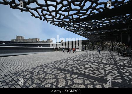 MARSEILLE, FRANCE - 09 JUILLET 2015 : bâtiment du Musée des civilisations européennes et méditerranéennes, MuCEM Banque D'Images