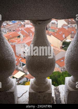 Vue depuis le clocher de Rovinj, Croatie Banque D'Images