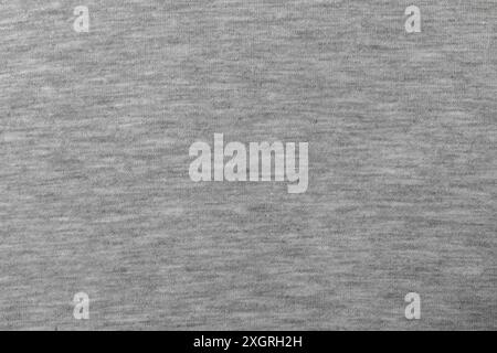 Toile de fond texturée en jersey de coton biologique gris chiné Banque D'Images