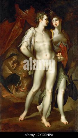 Bartholomaeus Spranger -- l'amour est froid sans Cérès et Bacchus (sine Cerere et Baccho friget venus) Banque D'Images