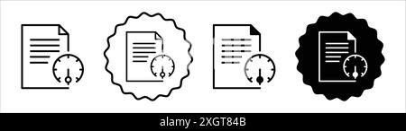 Index icône logo signe vectoriel contour en noir et blanc Illustration de Vecteur