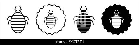 Contour de vecteur de signe de logo d'icône de souris en noir et blanc Illustration de Vecteur