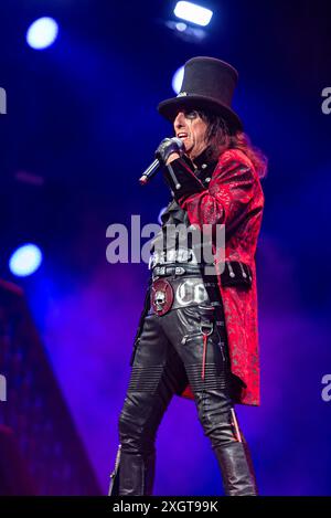 2024-06-08 Norje, Suède : le groupe Alice Cooper se produit au Sweden Rock Festival, Suède . (Photo de Lennart Håård | HaardRockPhotography) Banque D'Images