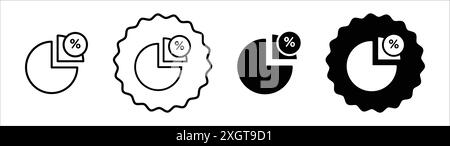 Contour de vecteur de signe de logo d'icône de ratio en couleur noir et blanc Illustration de Vecteur