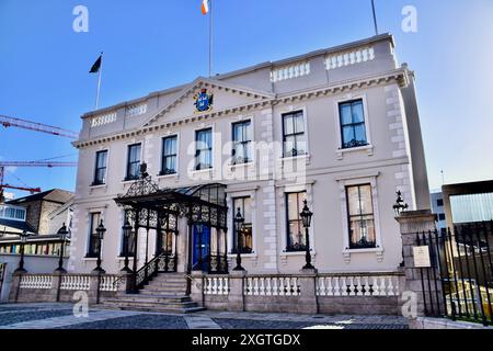 Le Mansion House sur Dawson Street. Résidence officielle du Lord Mayor de Dublin depuis 1715. Banque D'Images