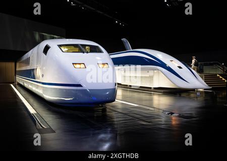 Japon, île de Honshu, Chubu, Aichi, Nagoya, le musée du chemin de fer SCMaglev et le parc ferroviaire. Banque D'Images