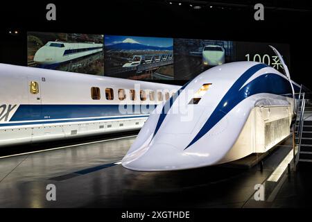 Japon, île de Honshu, Chubu, Aichi, Nagoya, le musée du chemin de fer SCMaglev et le parc ferroviaire. Banque D'Images